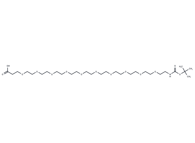 化合物 Boc-NH-PEG10-CH2CH2COOH,Boc-NH-PEG10-CH2CH2COOH