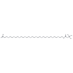 化合物 Boc-NH-PEG10-CH2CH2COOH,Boc-NH-PEG10-CH2CH2COOH