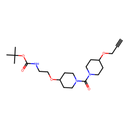 N-(2-(1-(4-(丙基-2-炔氧基)哌啶-1-羰基)哌啶-4-基)氧基]乙基氨基甲酸叔丁酯,tert-butyl N-(2-[(1-(4-(prop-2-yn-1-yloxy)piperidine-1-carbonyl)piperidin-4-yl)oxy]ethyl)carbamate
