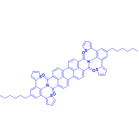 N,N’-四[4-己基-2-(噻吩-2-基)苯基]-3,4:9,10-苝四甲酸二酰亞胺,N,N’-tetra(4-hexyl-2-(thiophen-2-yl)phenyl)-3,4:9,10-tetracarboxylic acid bisimide