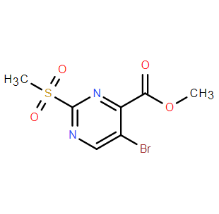 2-甲砜基-5-溴-4-嘧啶甲酸甲酯,Methyl 5-bromo-2-(methylsulfonyl)pyrimidine-4-carboxylate
