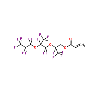 1H,1H-2,5-二(三氟甲基)-3,6-二氧杂十一氟壬醇丙烯酸酯,1H,1H-Perfluoro(2,5-dimethyl-3,6-dioxanonanoyl) acrylate
