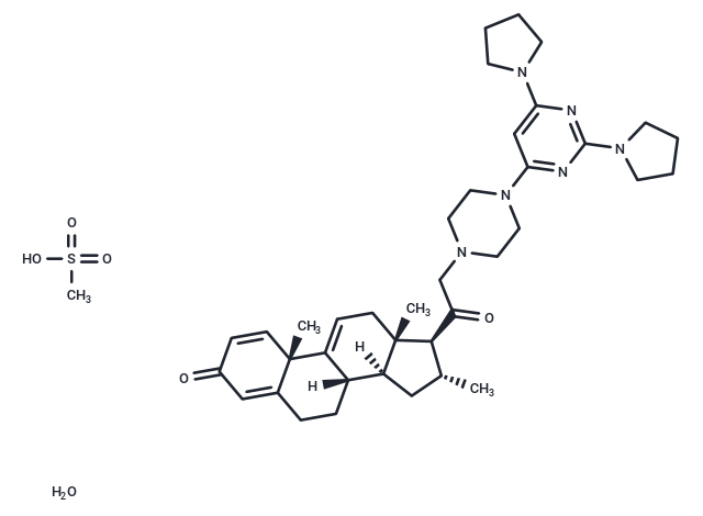 化合物 Tirilazad mesylate hydrate,Tirilazad mesylate hydrate
