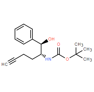 （1R，2R）-1-羥基-1-苯基己-5-炔-2-基）氨基甲酸叔丁酯,tert-Butyl ((1R,2R)-1-hydroxy-1-phenylhex-5-yn-2-yl)carbamate