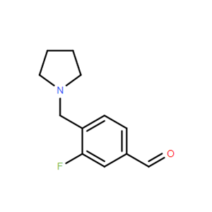 3-氟-4-(吡咯烷-1-基甲基)苯甲醛,3-Fluoro-4-(pyrrolidin-1-ylmethyl)benzaldehyde