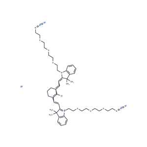 化合物 N,N'-bis-(azide-PEG3)-chlorocyclohexenyl Cy7|T18454|TargetMol