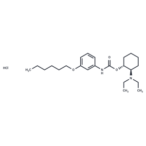 化合物 Carbanilic acid, m-hexyloxy-, 2-(diethylamino)cyclohexyl ester, hydrochloride, (E)-|T30728|TargetMol