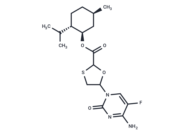 化合物 (2S,5R)-(1R,2S,5R)-2-Isopropyl-5-methylcyclohexyl 5-(4-amino-5-fluoro-2-oxopyrimidin-1(2H)-yl)-1,3-oxathiolane-2-carboxylate,(2S,5R)-(1R,2S,5R)-2-Isopropyl-5-methylcyclohexyl 5-(4-amino-5-fluoro-2-oxopyrimidin-1(2H)-yl)-1,3-oxathiolane-2-carboxylate