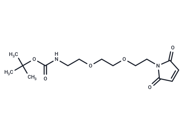 化合物 Mal-PEG2-NH-Boc,Mal-PEG2-NH-Boc