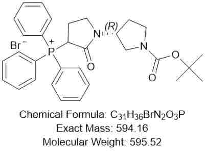 （(3'R)-1'-(叔丁氧羰基)-2-氧代-[1,3'-聯(lián)吡咯烷]-3-基）三苯基溴化鏻(頭孢比羅酯鈉中間體）