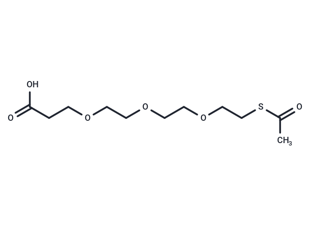 化合物 S-Acetyl-PEG3-C2-acid,S-Acetyl-PEG3-C2-acid
