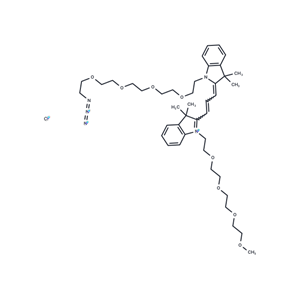 化合物 N-(m-PEG4)-N'-(azide-PEG4)-Cy3|T18424|TargetMol