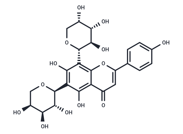 化合物 Apigenin 6,8-di-C-alpha-L-arabinopyranoside,Apigenin 6,8-di-C-alpha-L-arabinopyranoside