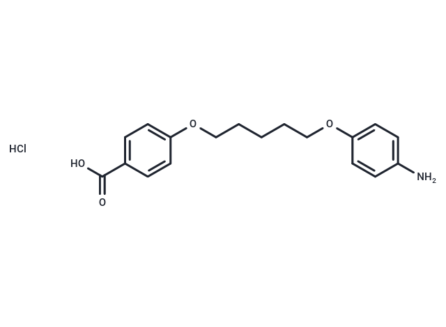 化合物 Benzoic acid, p-(5-(p-aminophenoxy)pentyloxy)-, hydrochloride,Benzoic acid, p-(5-(p-aminophenoxy)pentyloxy)-, hydrochloride