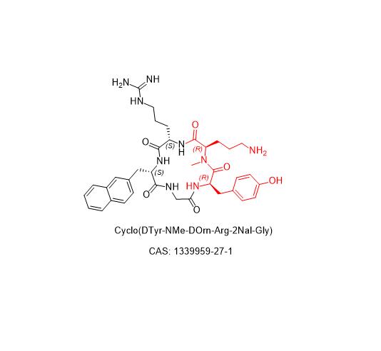 Cyclo(DTyr-NMe-DOrn-Arg-2Nal-Gly),Cyclo(DTyr-NMe-DOrn-Arg-2Nal-Gly)
