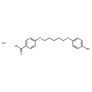 化合物 Benzoic acid, p-(5-(p-aminophenoxy)pentyloxy)-, hydrochloride|T30405|TargetMol