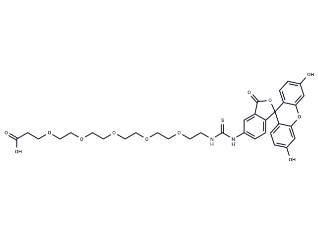 化合物 Fluorescein-PEG5-acid,Fluorescein-PEG5-acid