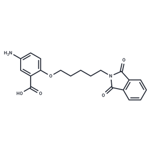 化合物 Benzoic acid, 5-amino-2-((5-(1,3-dioxoisoindolin-2-yl)pentyl)oxy)-|T30380|TargetMol
