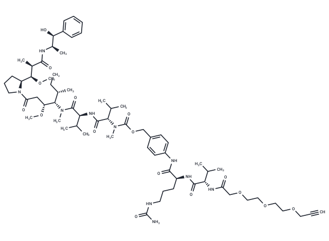 化合物 Acetylene-linker-Val-Cit-PABC-MMAE,Acetylene-linker-Val-Cit-PABC-MMAE