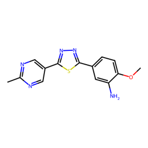 2-甲氧基-5-(5-(2-甲基嘧啶-5-基)-1,3,4-噻二唑-2-基)苯胺,2-methoxy-5-(5-(2-methylpyrimidin-5-yl)-1,3,4-thiadiazol-2-yl)aniline