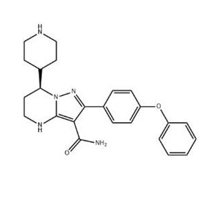 Pyrazolo[1,5-a]pyrimidine-3-carboxamide, 4,5,6,7-tetrahydro-2-(4-phenoxyphenyl)-7-(4-piperidinyl)-, (7S)-