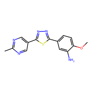 2-甲氧基-5-(5-(2-甲基嘧啶-5-基)-1,3,4-噻二唑-2-基)苯胺