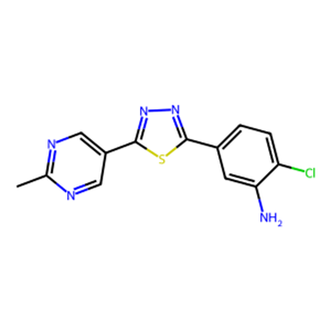 2-氯-5-(5-(2-甲基嘧啶-5-基)-1,3,4-噻二唑-2-基)苯胺,2-chloro-5-(5-(2-methylpyrimidin-5-yl)-1,3,4-thiadiazol-2-yl)aniline