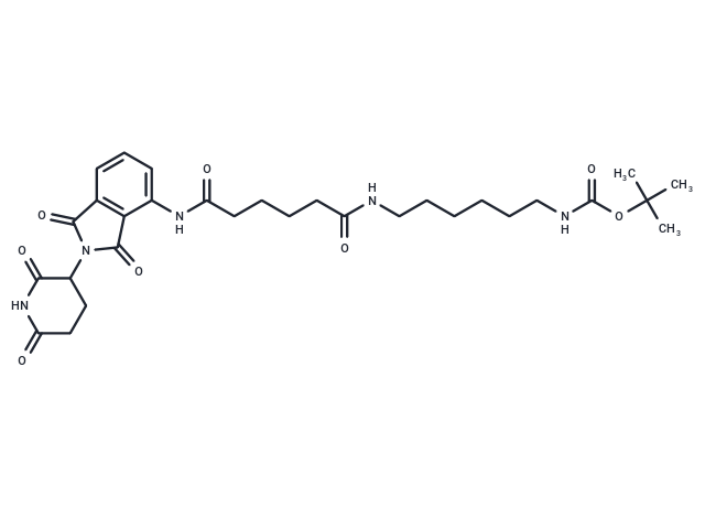 化合物 Pomalidomide-amido-C4-amido-C6-NH-Boc,Pomalidomide-amido-C4-amido-C6-NH-Boc