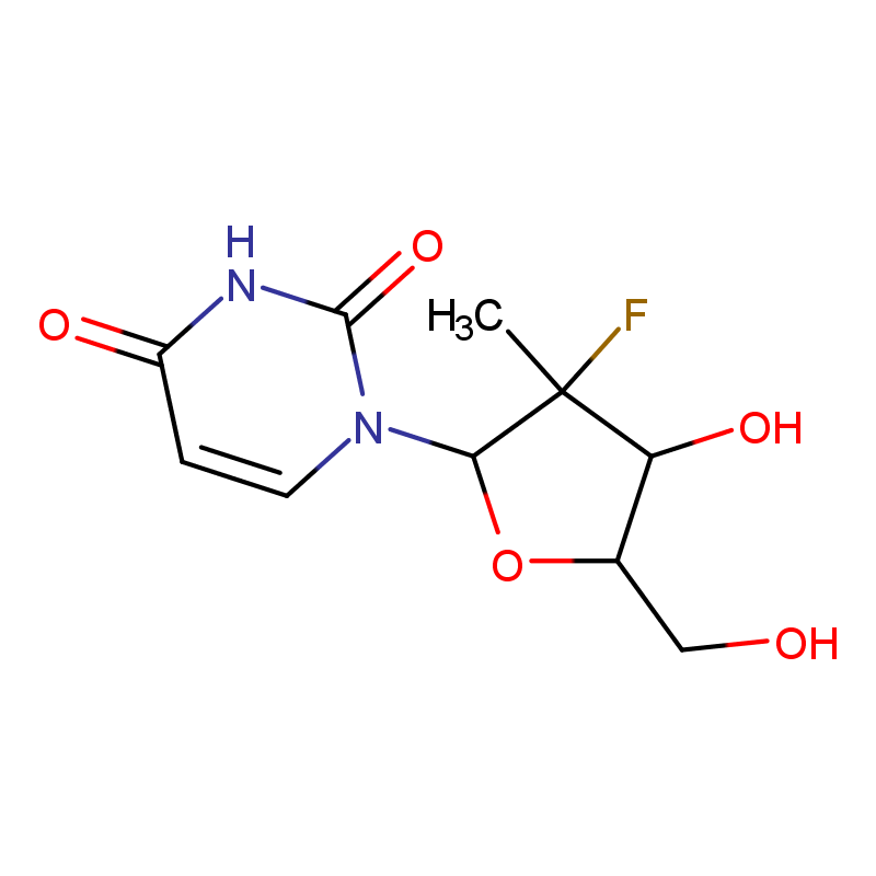 (2'R)-2'-脫氧-2'-氟-2'-甲基脲苷,2'-deoxy-2'-fluoro-2'-C-methyluridine