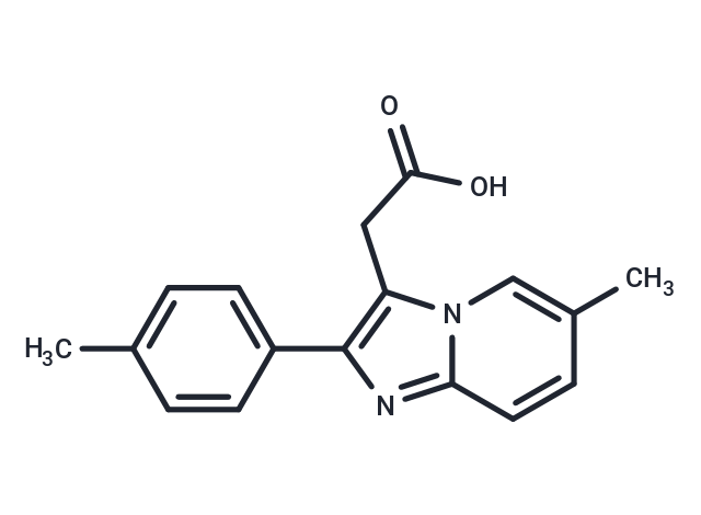 化合物 6-Methyl-2-(4-methylphenyl)imidazol[1,2-a]pyridine-3-acetic acid,6-Methyl-2-(4-methylphenyl)imidazol[1,2-a]pyridine-3-acetic acid