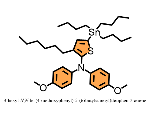 3-己基-N,N-雙(4-甲氧基苯基)-5-(三丁基錫基)噻吩-2-胺?,3-hexyl-N,N-bis(4-methoxyphenyl)-5-(tributylstannyl)thiophen-2-amine