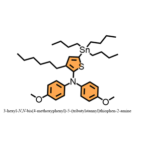 3-己基-N,N-雙(4-甲氧基苯基)-5-(三丁基錫基)噻吩-2-胺?,3-hexyl-N,N-bis(4-methoxyphenyl)-5-(tributylstannyl)thiophen-2-amine