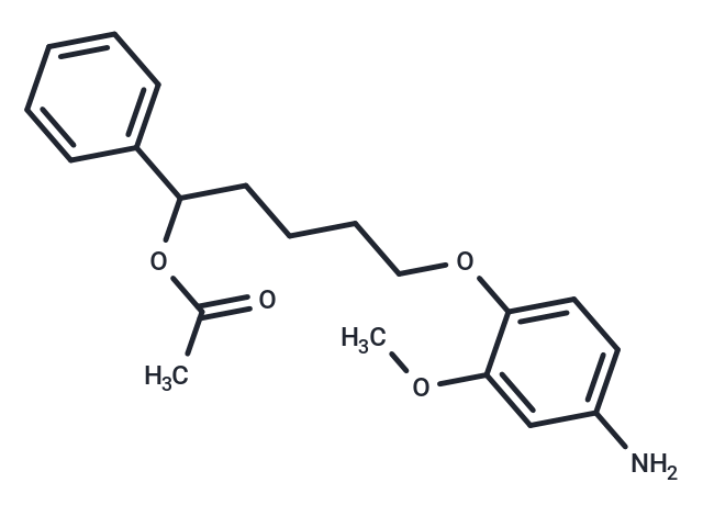 化合物 Benzyl alcohol, alpha-(4-(4-amino-2-methoxyphenoxy)butyl)-, acetate (ester),Benzyl alcohol, alpha-(4-(4-amino-2-methoxyphenoxy)butyl)-, acetate (ester)