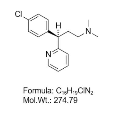 （3R）-3-（4-氯苯基）-N，N-二甲基-3-（吡啶-2-基）丙-1-胺,(3R)-3-(4-chlorophenyl)-N,N-dimethyl-3-(pyridin-2-yl)propan-1-amine