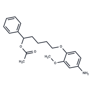 化合物 Benzyl alcohol, alpha-(4-(4-amino-2-methoxyphenoxy)butyl)-, acetate (ester)|T30417|TargetMol