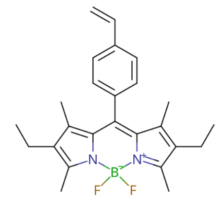 2,8-二乙基-5,5-二氟-1,3,7,9-四甲基-10-(4-乙烯基苯基)-5H-44,51,4-二吡咯并[1,2-c:2',1'-f][1,3,2]二氮杂波林,Boron, [2-[(4-ethenylphenyl)(4-ethyl-3,5-dimethyl-2H-pyrrol-2-ylidene-κN)methyl]-4-ethyl-3,5-dimethyl-1H-pyrrolato-κN]difluoro-, (T-4)-