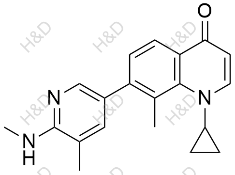 奥泽沙星杂质6,1-cyclopropyl-8-methyl-7-(5-methyl-6-(methylamino)pyridin-3-yl)quinolin-4(1H)-one