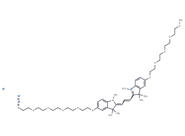 化合物 N-Methyl-N'-methyl-O-(m-PEG4)-O'-(azide-PEG4)-Cy3,N-Methyl-N'-methyl-O-(m-PEG4)-O'-(azide-PEG4)-Cy3