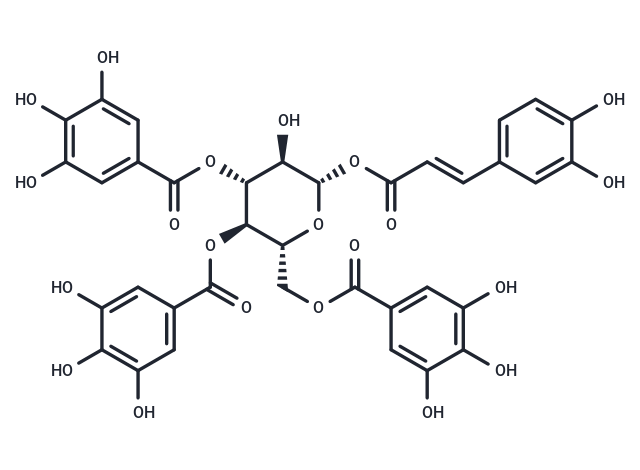 化合物 1-O-Caffeoyl-3,4,6-trigalloyl-?-D-glucopyranose,1-O-Caffeoyl-3,4,6-trigalloyl-?-D-glucopyranose