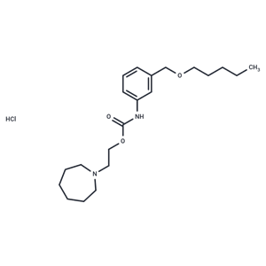 化合物 Carbanilic acid, m-((pentyloxy)methyl)-, 2-(hexahydro-1H-azepin-1-yl)ethyl ester, hydrochloride,Carbanilic acid, m-((pentyloxy)methyl)-, 2-(hexahydro-1H-azepin-1-yl)ethyl ester, hydrochloride