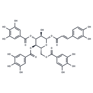 化合物 1-O-Caffeoyl-3,4,6-trigalloyl-?-D-glucopyranose,1-O-Caffeoyl-3,4,6-trigalloyl-?-D-glucopyranose