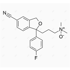 西酞普蘭EP雜質(zhì)H,3-(5-cyano-1-(4-fluorophenyl)-1,3-dihydroisobenzofuran-1-yl)-N,N-dimethylpropan-1-amine oxide