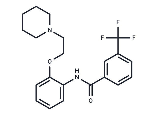 化合物 Benzamide, 2-(2-(1-piperidinyl)ethoxy)-N-(3-(trifluoromethyl)phenyl)-,Benzamide, 2-(2-(1-piperidinyl)ethoxy)-N-(3-(trifluoromethyl)phenyl)-