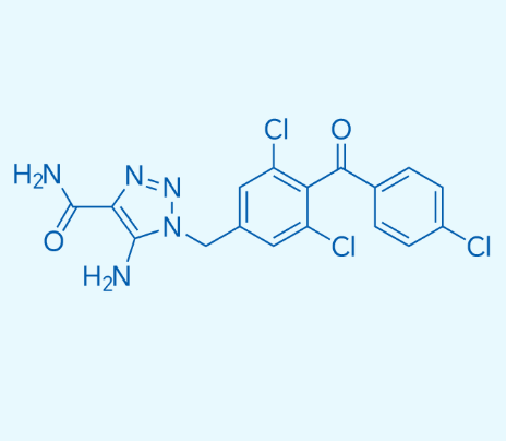 5-氨基-1-(3,5-二氯-4-(4-氯苯甲酰基)苄基)-1H-1,2,3-三氮唑-4-甲酰胺,5-Amino-1-(3,5-dichloro-4-(4-chlorobenzoyl)benzyl)-1H-1,2,3-triazole-4-carboxamide, Carboxyamidotriazole