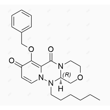 巴洛沙韦杂质144,(R)-7-(benzyloxy)-12-hexyl-3,4,12,12a-tetrahydro-1H-[1,4]oxazino[3,4-c]pyrido[2,1-f][1,2,4]triazine-6,8-dione