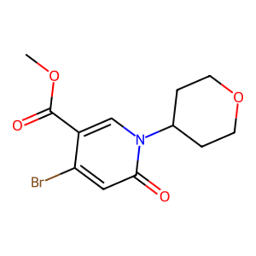 4-溴-6-氧代-1-(四氢-2H-吡喃-4-基)-1,6-二氢吡啶-3-羧酸甲酯,methyl 4-bromo-6-oxo-1-(tetrahydro-2H-pyran-4-yl)-1,6-dihydropyridine-3-carboxylate