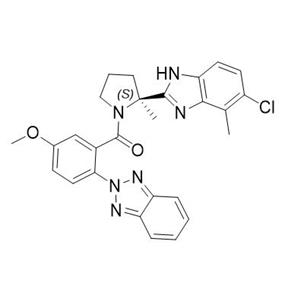 (S)-(2-(2H-苯并[d][1,2,3]三唑-2-基)-5-甲氧基苯基)(2-(5-氯-4-甲基-1H-苯并[d]咪唑-2-基)-2-甲基吡咯烷-1-基)甲酮