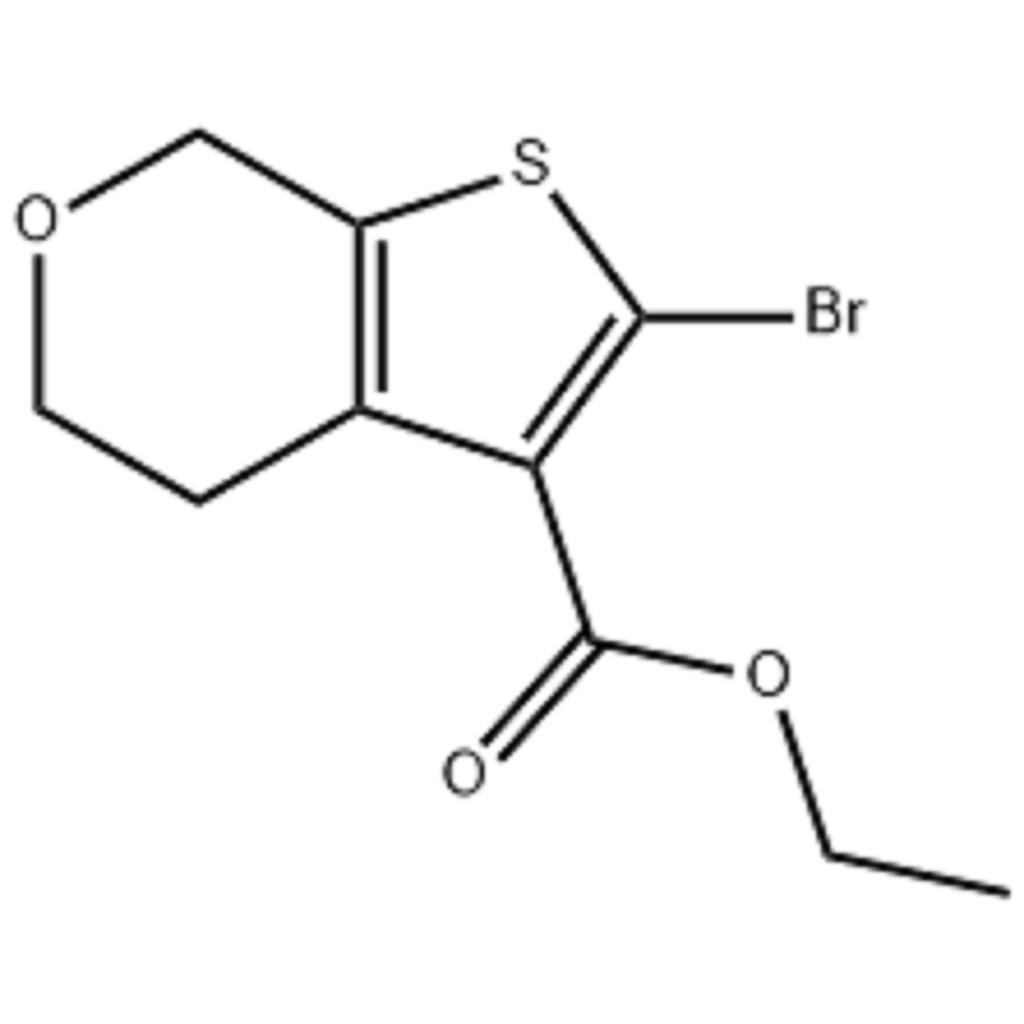 2-溴-4,7-二氢噻吩[2,3-C]吡喃-3-羧酸乙酯,5H-Thieno[2,3-c]pyran-3-carboxylic acid, 2-bromo-4,7-dihydro-, ethyl ester