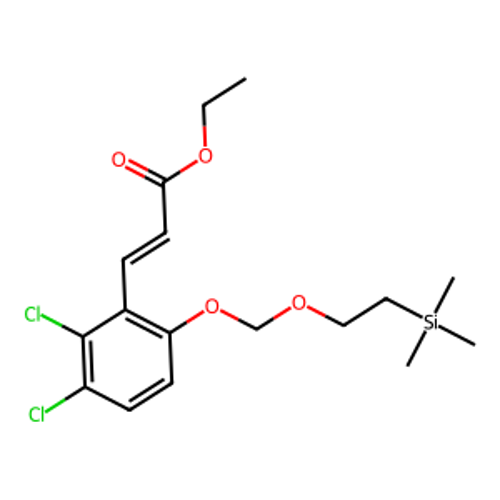 乙基 (E)-3-(2,3-二氯-6-((2-(三甲基硅烷基)乙氧基)乙氧基)甲氧基)苯基)丙烯酸酯,ethyl (E)-3-(2,3-dichloro-6-((2-(trimethylsilyl)ethoxy)methoxy)phenyl)acrylate