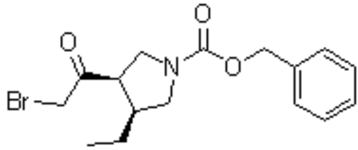 (3R,4S)-3-(2-溴乙酰基)-4-乙基-1-吡咯烷羧酸苄酯,(3R,4S)-3-(2-Bromoacetyl)-4-ethyl-1-pyrrolidinecarboxylic acid phenylmethyl ester